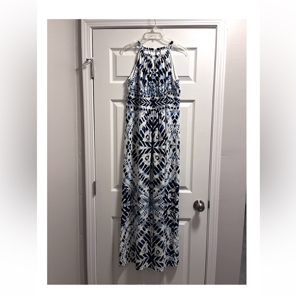Chicos blue and white Maxi Dress! Size 0 Chicos size 4/6 misses